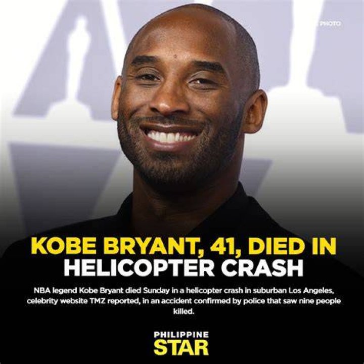 Heartbreaking:&nbsp;Kobe died on Sunday, January 26, 2020 after his helicopter crashed on a hillside in Calabasas, California alongside his daughter Gianna, 13, and seven others: John Altobelli, 56, Keri Altobelli, 46, Alyssa Altobelli, 14, Payton Chester, 13, Sarah Chester, 45, Christina Mauser, 38, and pilot Ara Zobayan, 50; pictured February 14, 2016